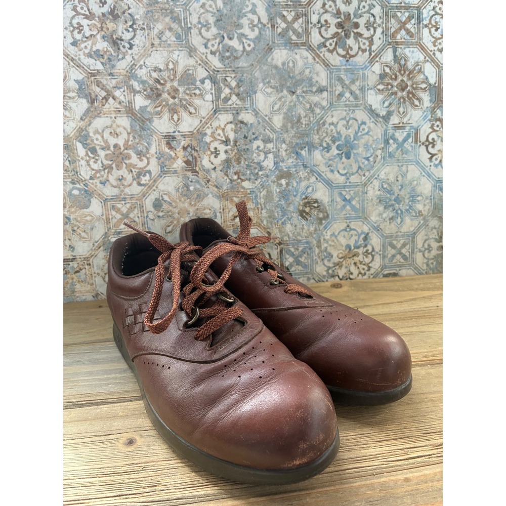 SAS Tripad Comfort Brown Leather Walking Shoes Womens Lace Up Oxfords 7.5